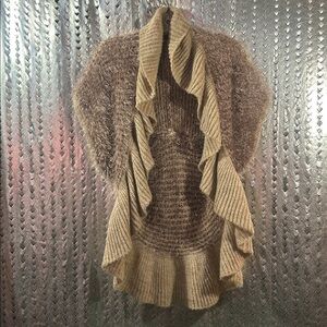 Chic Cream and Tan Women's Shrug